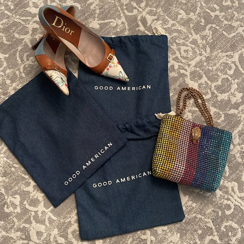 Good American Denim Drawstring Bags